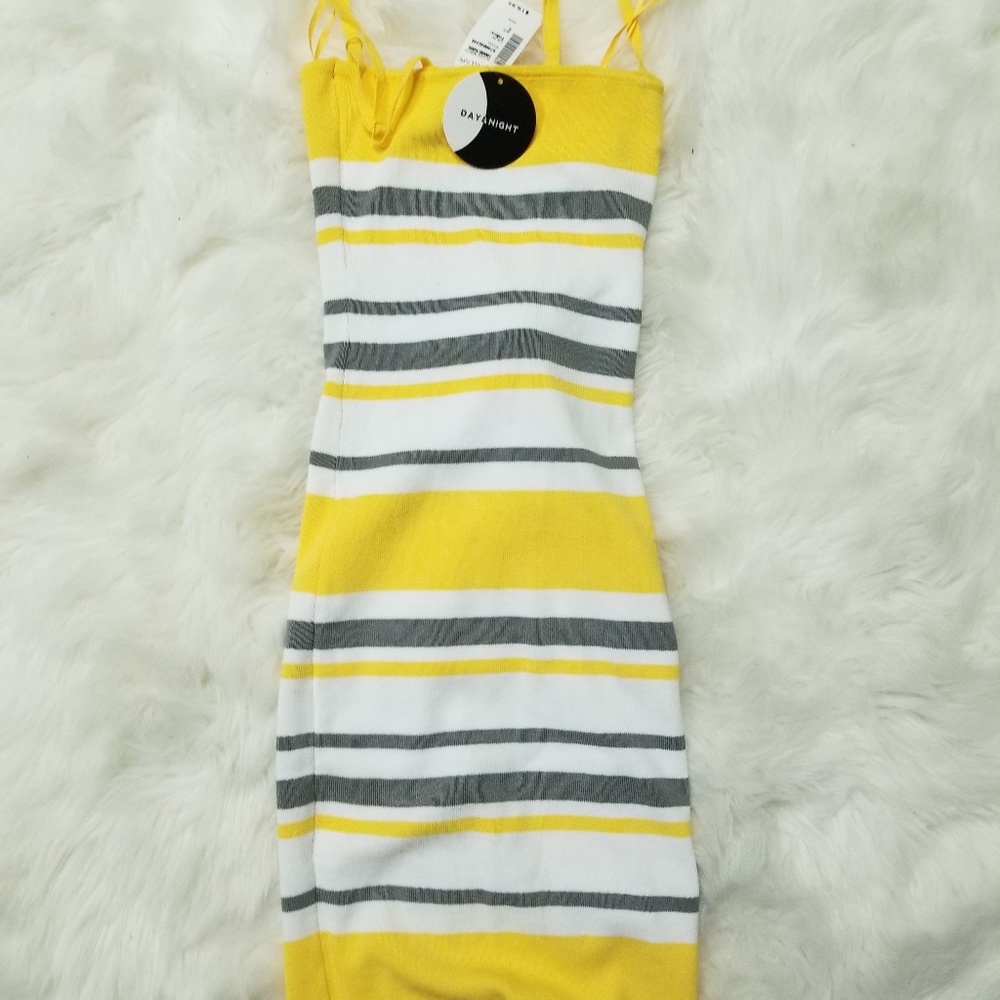 Yellow striped dress